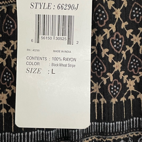 Black and wheat patterned maxi skirt by Erica large new with tags - Picture 7 of 10